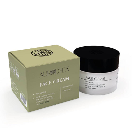 Face cream with argan oil - enriched with hyaluronic acid, vitamin E & jojoba oil