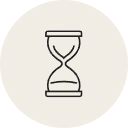 Symbol eines Timers für schnelle Lieferung